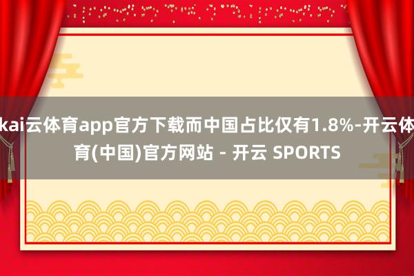 kai云体育app官方下载而中国占比仅有1.8%-开云体育(中国)官方网站 - 开云 SPORTS
