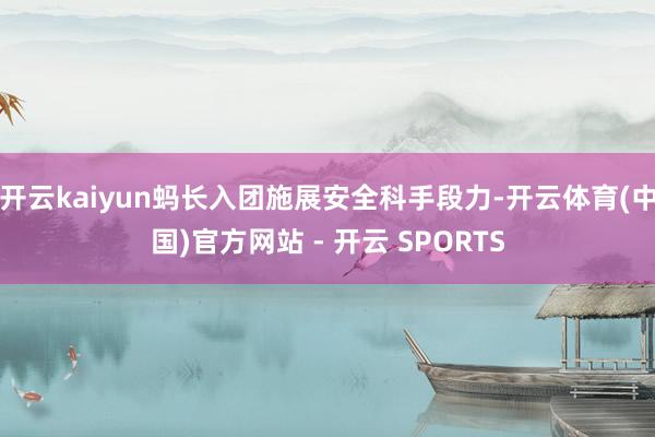 开云kaiyun蚂长入团施展安全科手段力-开云体育(中国)官