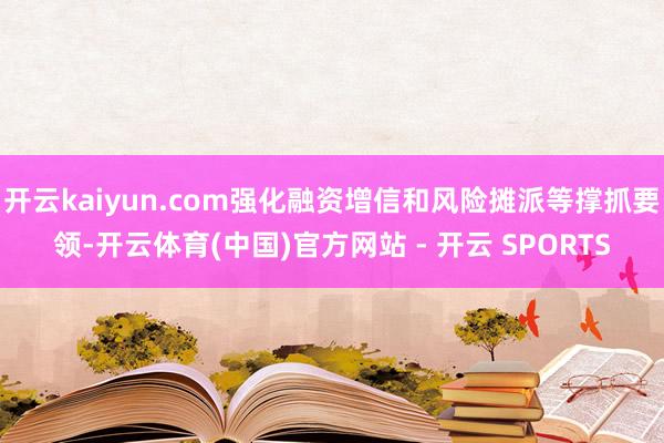 开云kaiyun.com强化融资增信和风险摊派等撑抓要领-开