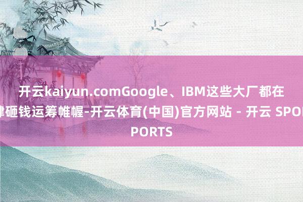 开云kaiyun.comGoogle、IBM这些大厂都在放肆