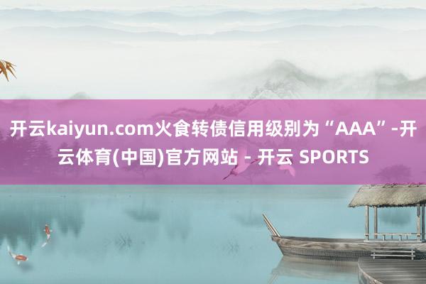 开云kaiyun.com火食转债信用级别为“AAA”-开云体