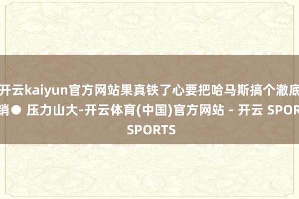开云kaiyun官方网站果真铁了心要把哈马斯搞个澈底取销● 压力山大-开云体育(中国)官方网站 - 开云 SPORTS